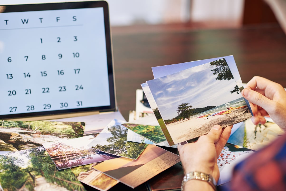 Traveler Checking Printed Photos